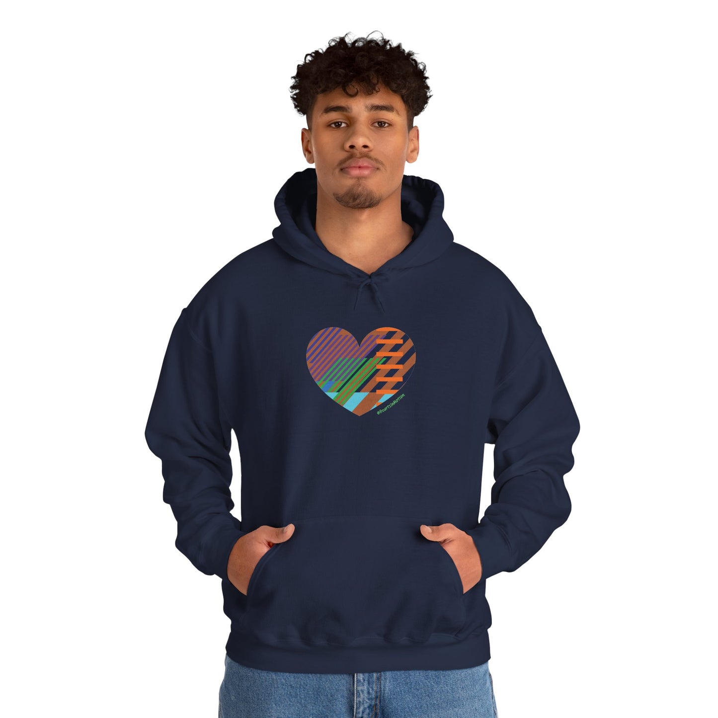 Colourful Heart Graphic Unisex Hoodie – #HeartsInMotion