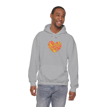 Colourful Heart Graphic Unisex Hooded Sweatshirt - #HeartsInMotion