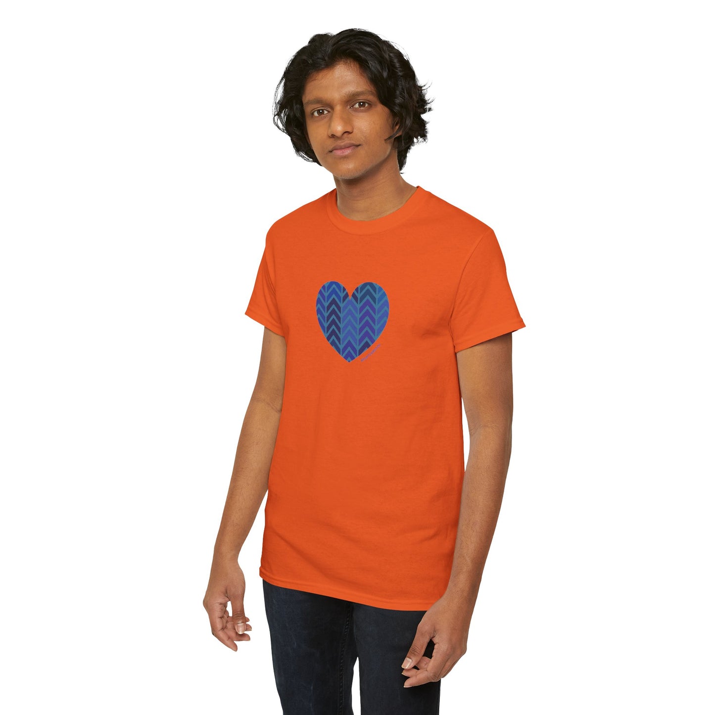 Heart Pattern Heavy Cotton Tee - Soft & Colourful Casual Wear - #HeartsInMotion