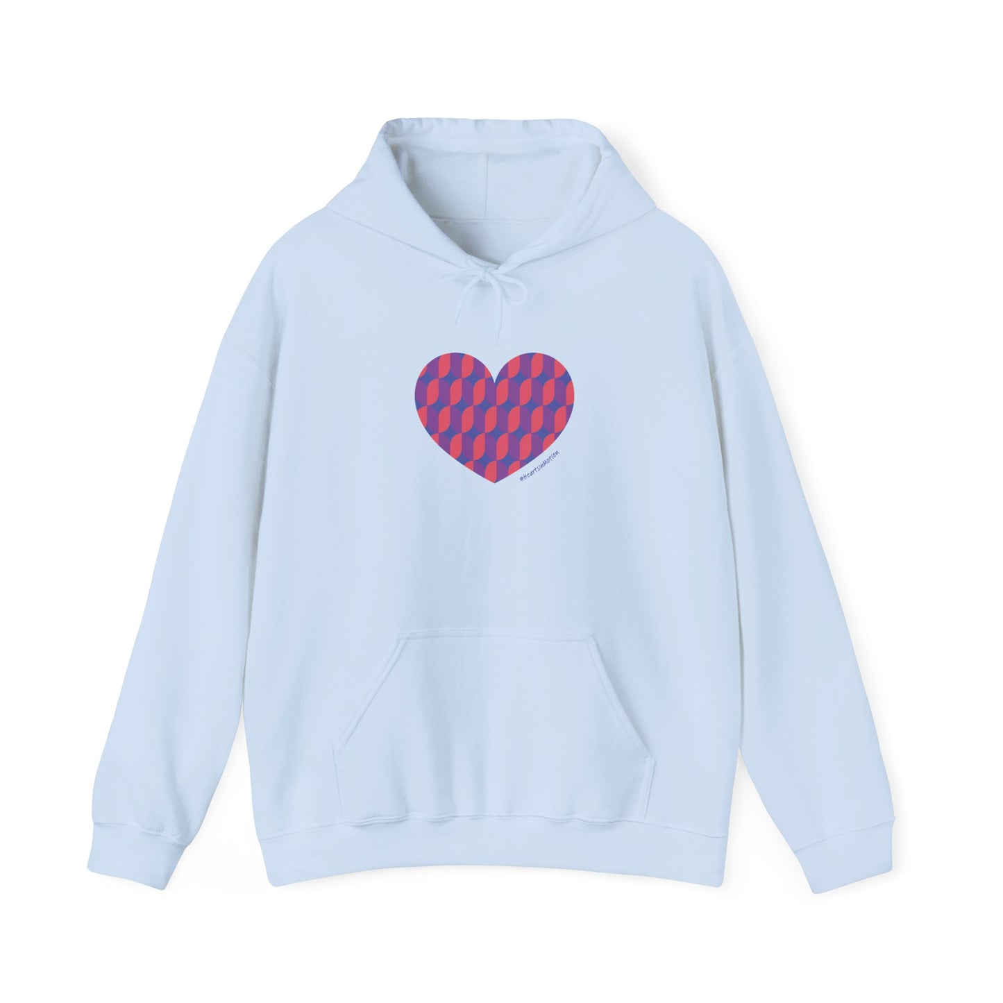 Colourful Heart Design Unisex Hooded Sweatshirt - #HeartsInMotion