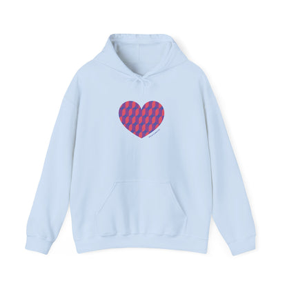 Colourful Heart Design Unisex Hooded Sweatshirt - #HeartsInMotion