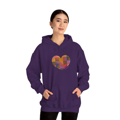 Colourful Heart Unisex Hooded Sweatshirt - Cozy Love Gift