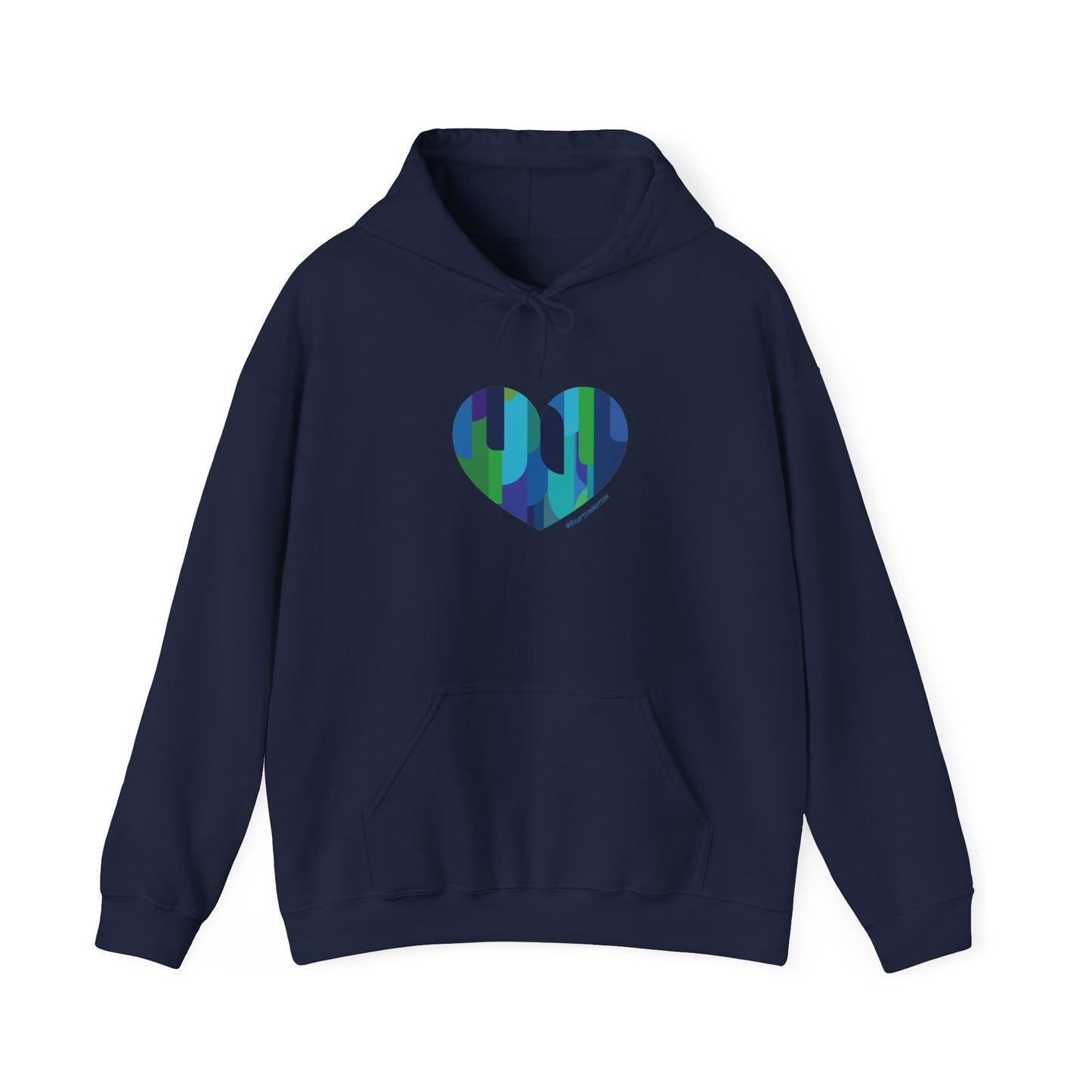 Patterned Heart Sweatshirt, Cozy Hoodie - #HeartsInMotion