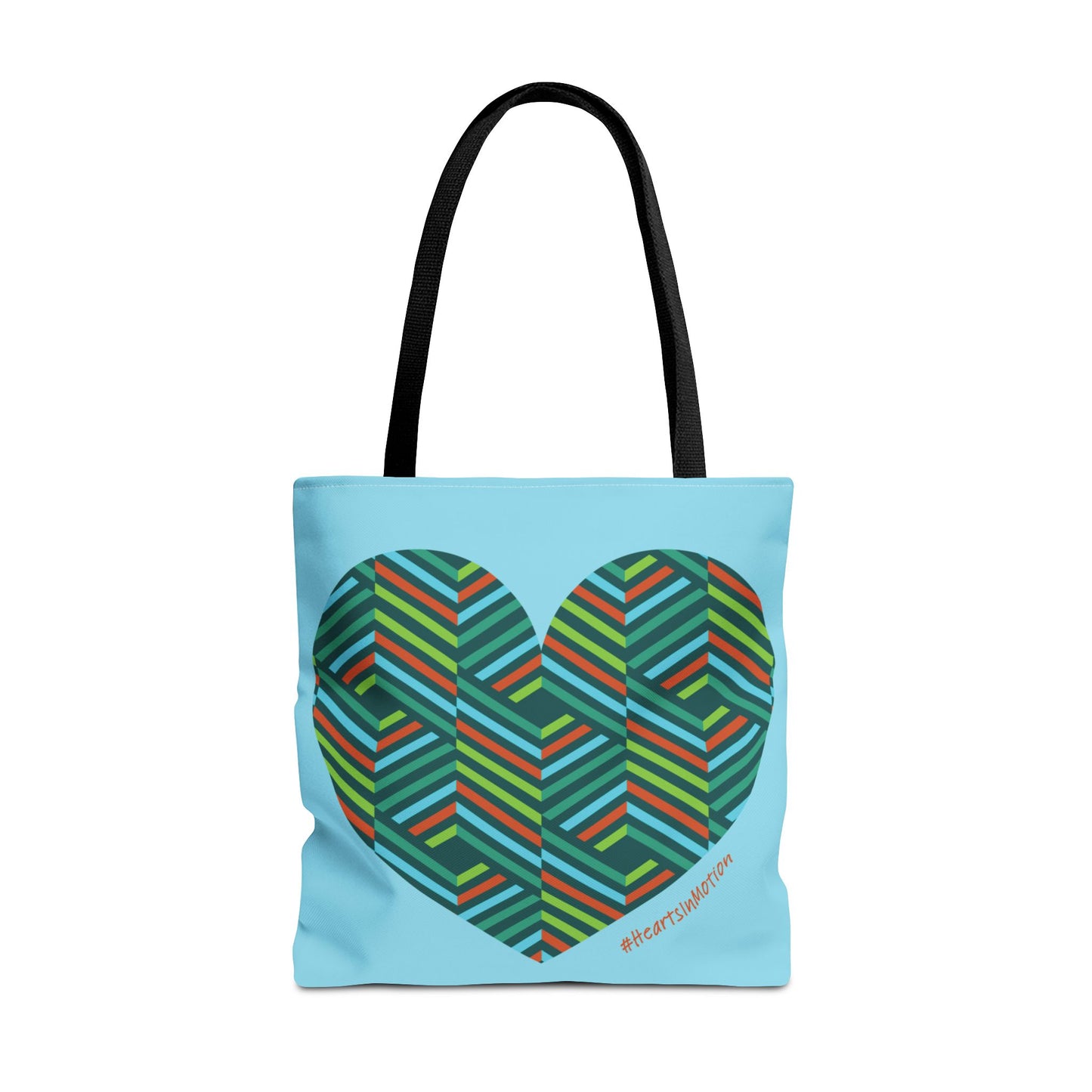Colourful Heart Pattern Tote Bag | Eco-Friendly Shopping Bag, #HeartsInMotion