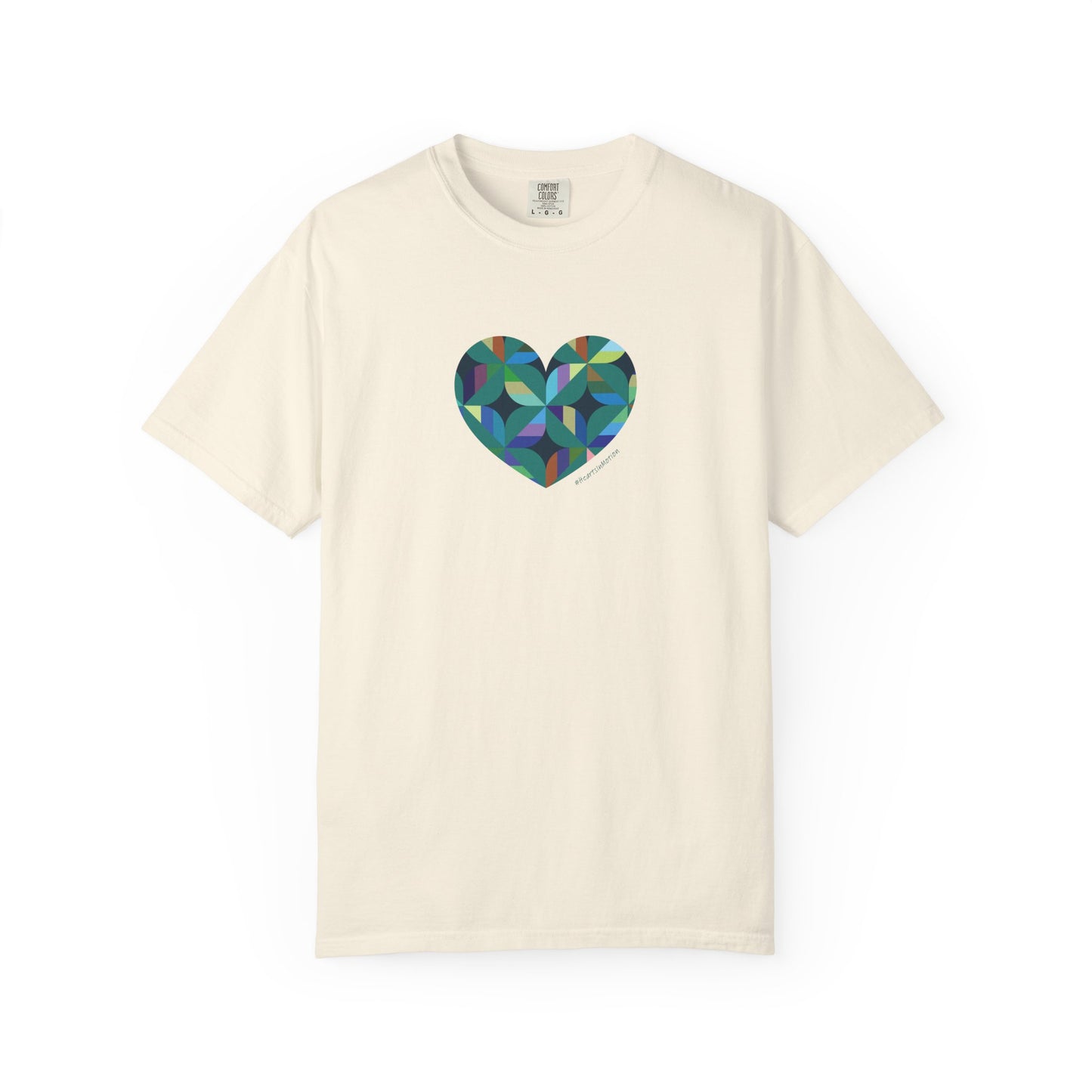 Colourful Heart T-Shirt, Gift for Her, Heart Design T-Shirt, #HeartsInMotion