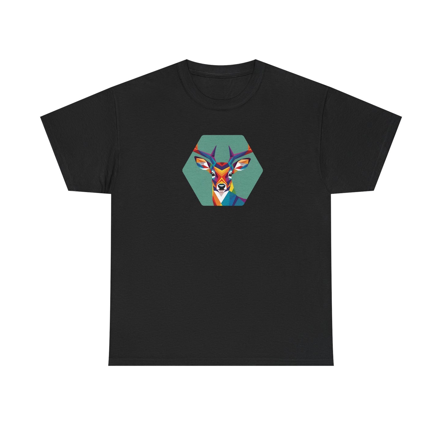 Colorful Deer Graphic Unisex Heavy Cotton Tee