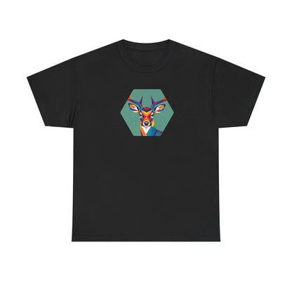 Colorful Deer Graphic Unisex Heavy Cotton Tee