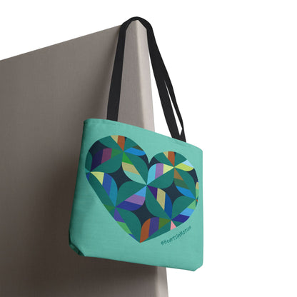 Colourful Heart Tote Bag, Eco-Friendly Shopping Bag, #HeartsInMotion