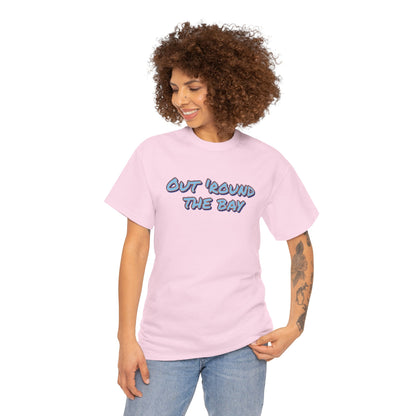 Unisex Heavy Cotton Tee - 'Out 'Round The Bay' Casual Shirt, Fun Graphic Tee