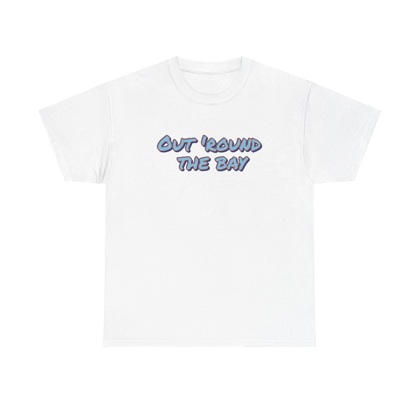 Unisex Heavy Cotton Tee - 'Out 'Round The Bay' Casual Shirt, Fun Graphic Tee