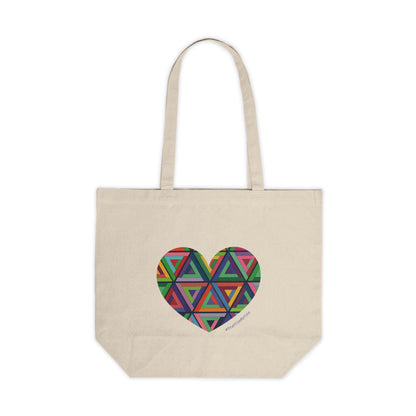Colourful Heart Canvas Tote Bag | Eco-Friendly Shopper, #HeartsInMotion
