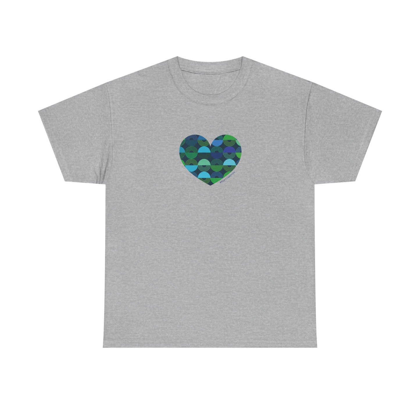 Heart Pattern Unisex Heavy Cotton Tee - #HeartsInMotion