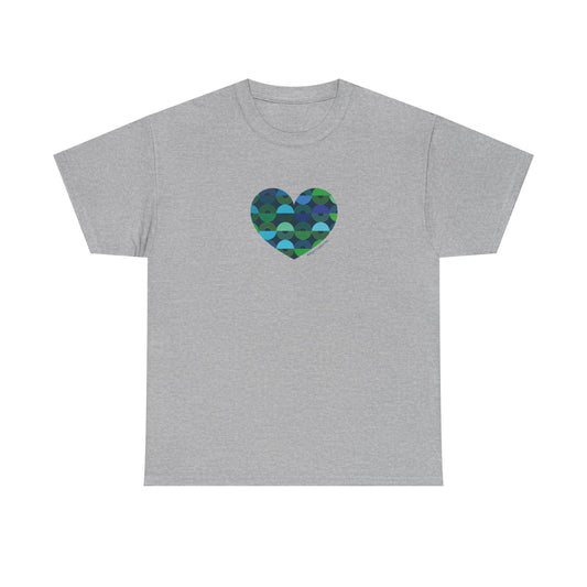 Heart Pattern Unisex Heavy Cotton Tee - #HeartsInMotion