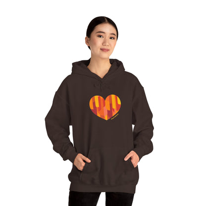 Patterned Heart Unisex Hoodie – Cozy & Colourful #HeartsInMotion