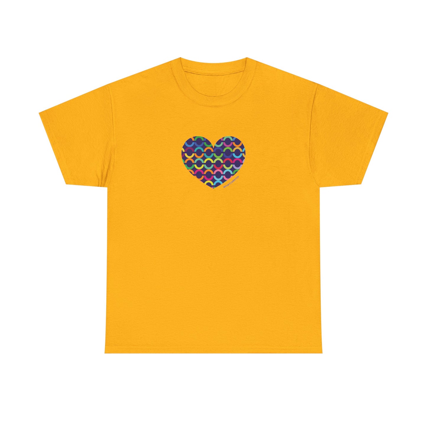 8" Rainbow Scales Heart Tee - #HeartsInMotion