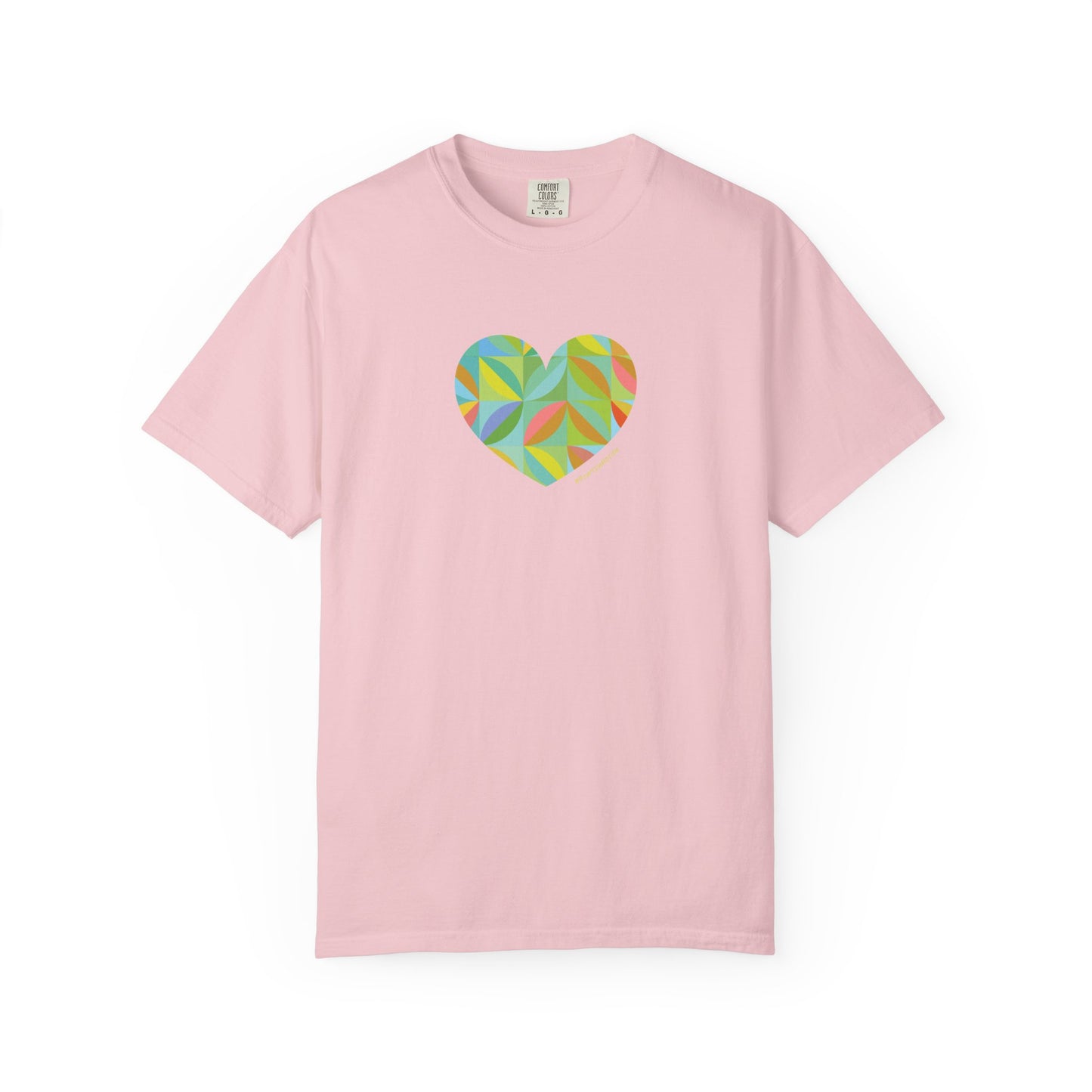 Colourful Heart Design Unisex Garment-Dyed T-Shirt - #HeartsInMotion