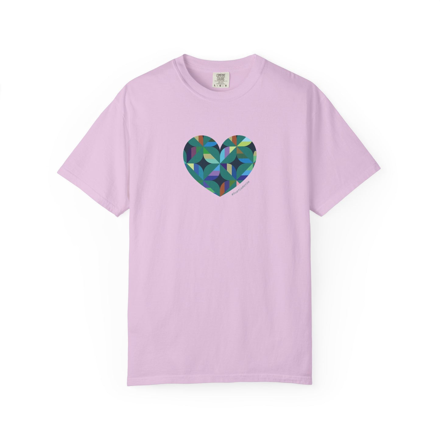 Colourful Heart T-Shirt, Gift for Her, Heart Design T-Shirt, #HeartsInMotion