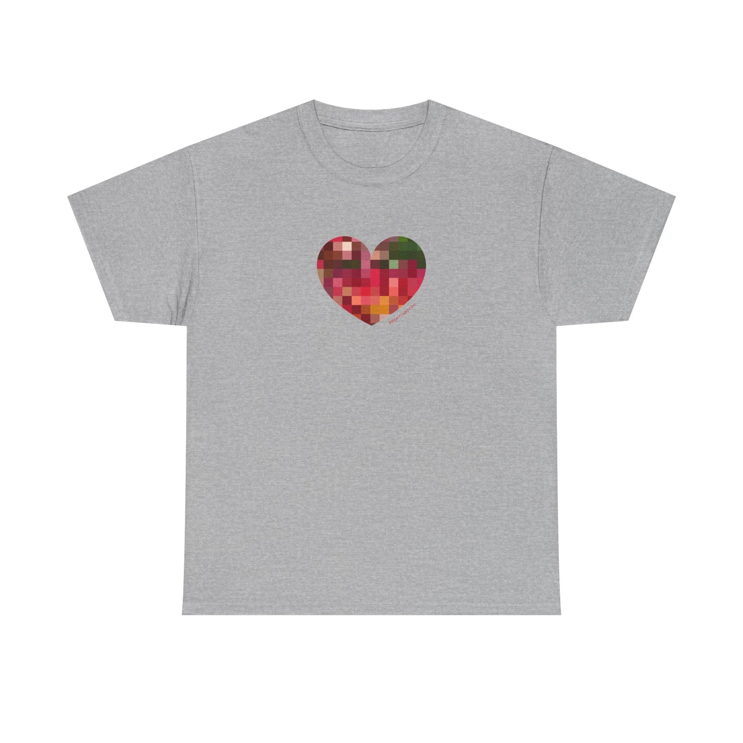 Pixel Heart Unisex Heavy Cotton Tee | #HeartsInMotion