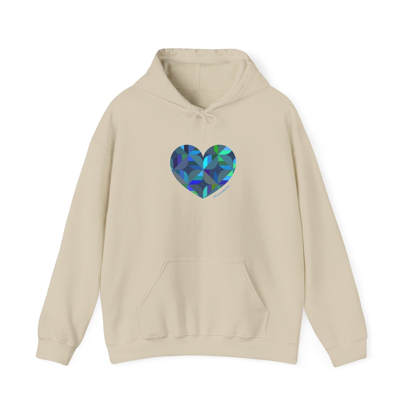 Colourful Heart Design Unisex Hoodie, Cozy Sweatshirt, #HeartsInMotion