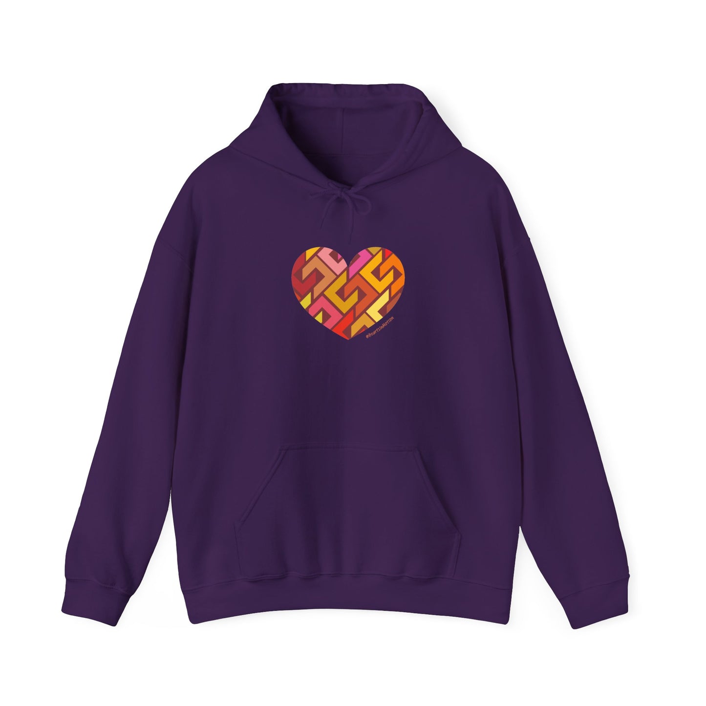 Colourful Heart Hoodie, Cozy Sweatshirt - #HeartsInMotion