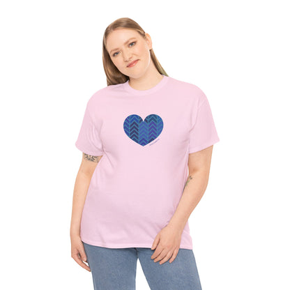 Heart Pattern Heavy Cotton Tee - Soft & Colourful Casual Wear - #HeartsInMotion