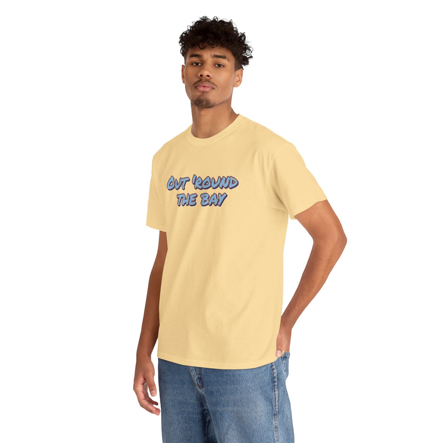Unisex Heavy Cotton Tee - 'Out 'Round The Bay' Casual Shirt, Fun Graphic Tee