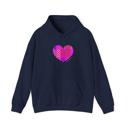 Heart Chevron Unisex Heavy Blend™ Hooded Sweatshirt - #HeartsInMotion