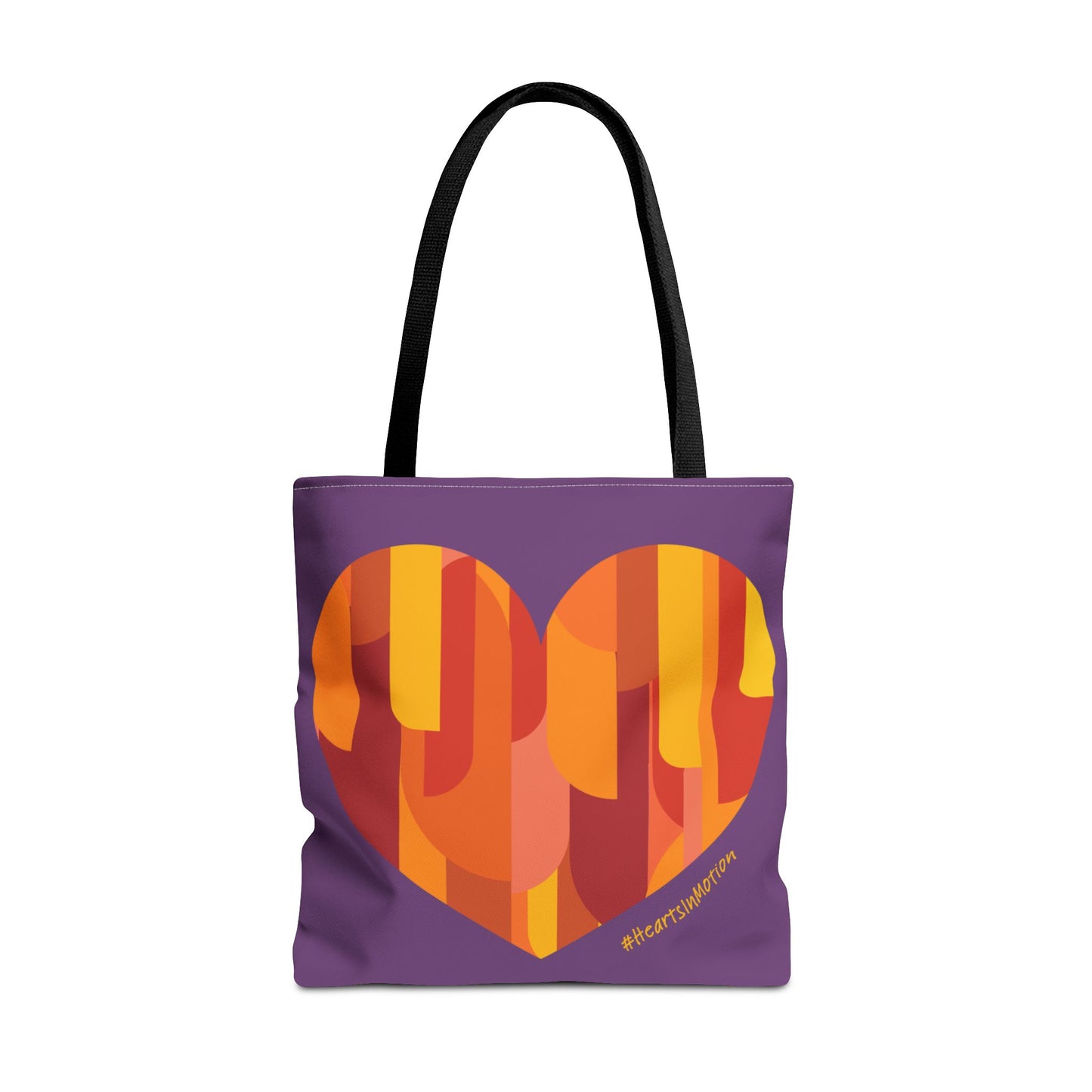 Colourful Heart Abstract Tote Bag | Everyday Use - #HeartsInMotion