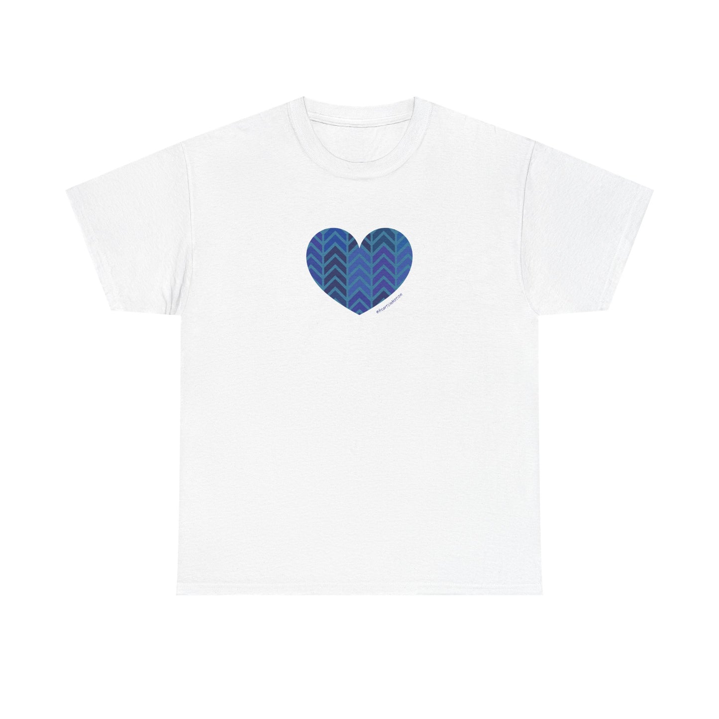 Heart Pattern Heavy Cotton Tee - Soft & Colourful Casual Wear - #HeartsInMotion