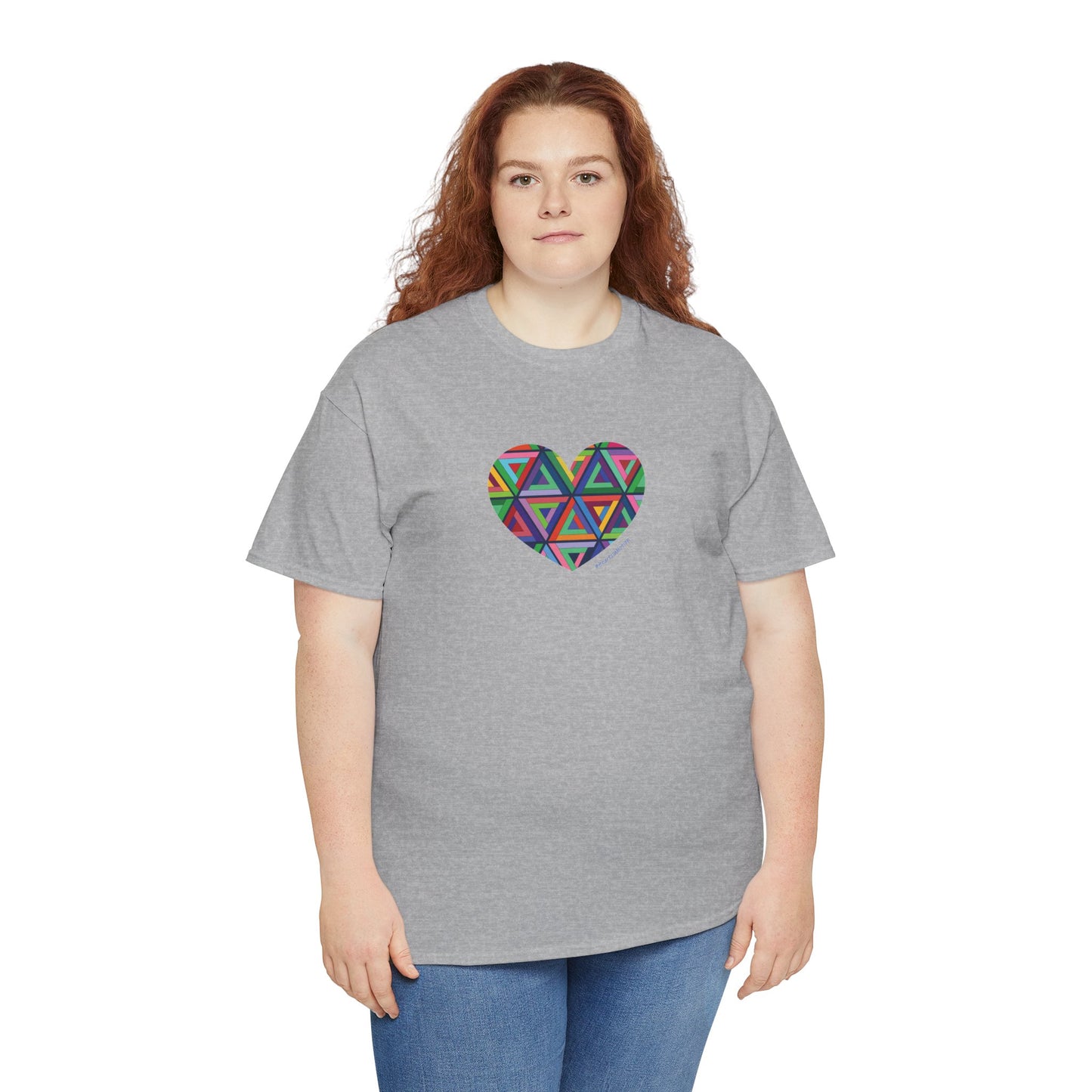 Colourful Heart Graphic Tee, Unisex Heavy Cotton Shirt, #HeartsInMotion
