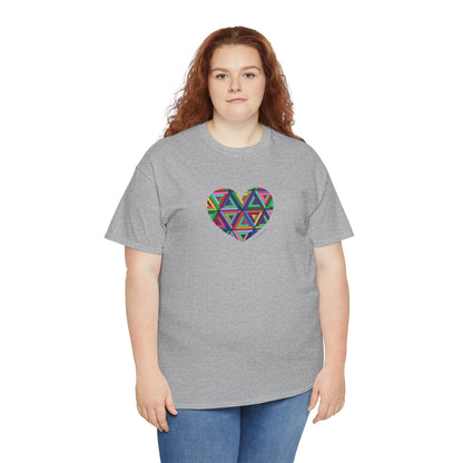 Colourful Heart Graphic Tee, Unisex Heavy Cotton Shirt, #HeartsInMotion