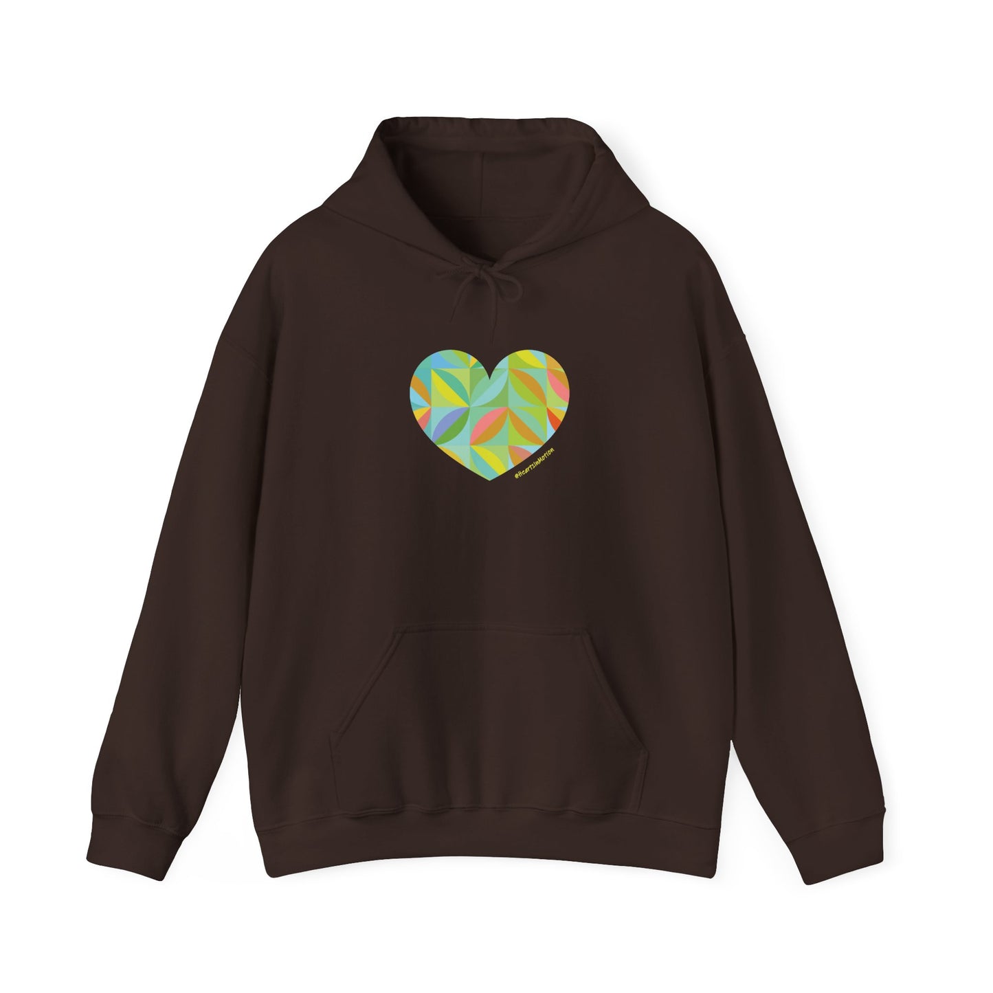 Colourful Heart Leaf Design Unisex Hoodie - Cozy and Stylish - #HeartsInMotion