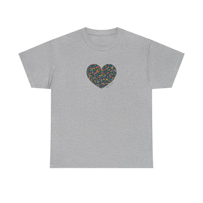 Colourful Heart Dot Unisex Heavy Cotton Tee - #HeartsInMotion T-Shirt
