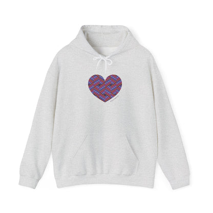 Colourful Heart Pattern Unisex Hoodie - Cozy Sweatshirt  #HeartsInMotion
