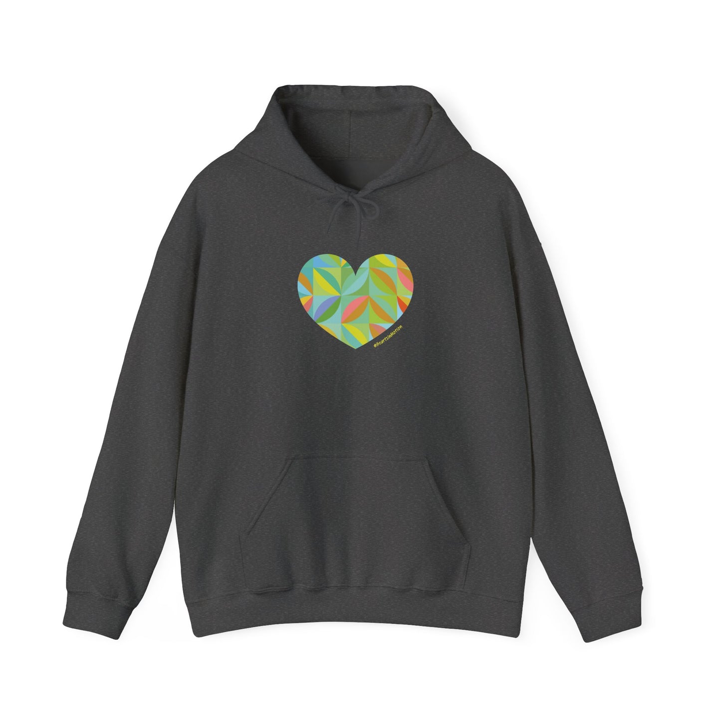 Colourful Heart Leaf Design Unisex Hoodie - Cozy and Stylish - #HeartsInMotion