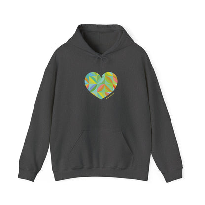 Colourful Heart Leaf Design Unisex Hoodie - Cozy and Stylish - #HeartsInMotion