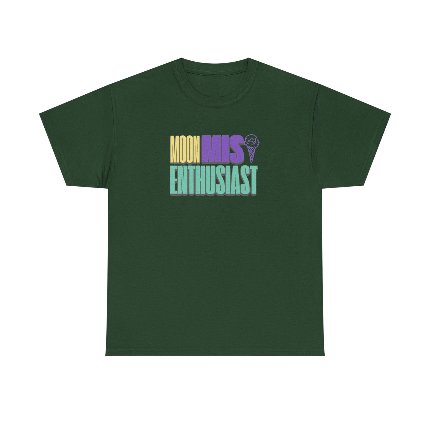 Moon Mist Enthusiast Unisex Heavy Cotton Tee, Graphic Shirt, Ice Cream Lovers