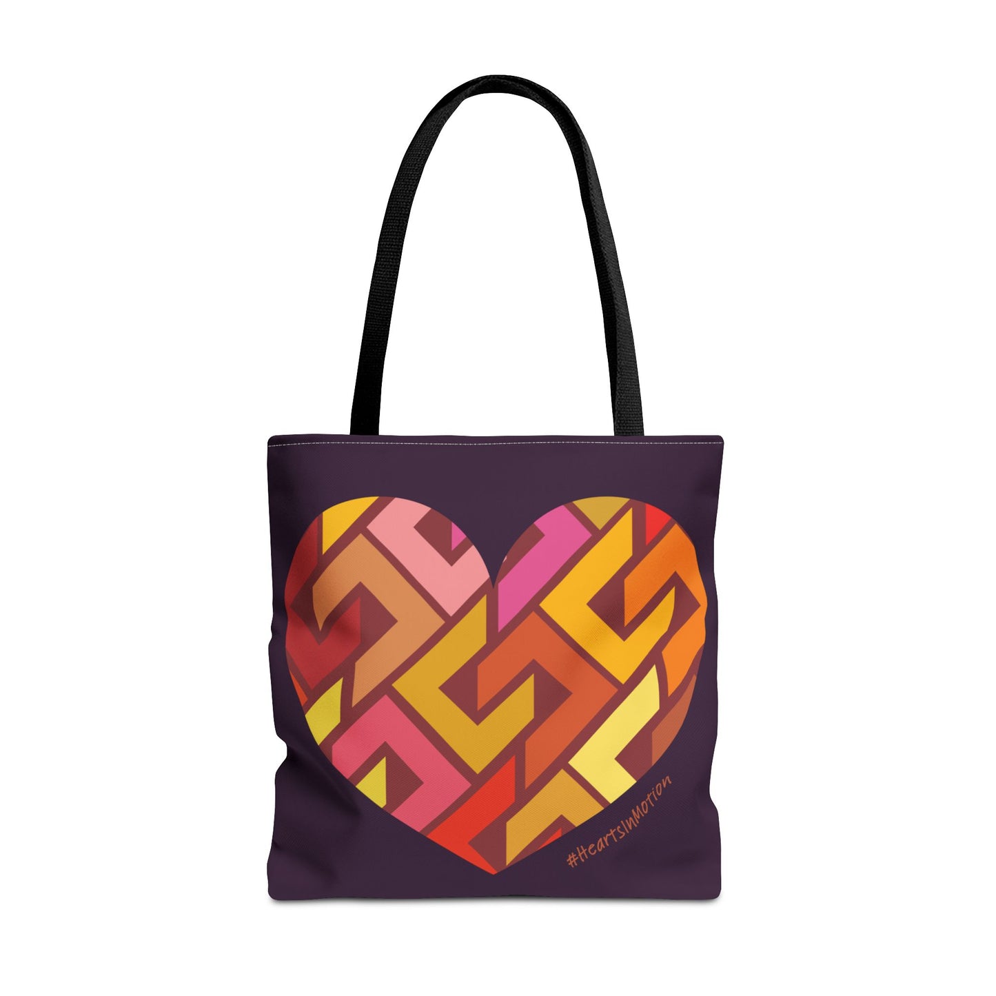 Colourful Heart Pattern Tote Bag - Perfect for Everyday Use - #HeartsInMotion