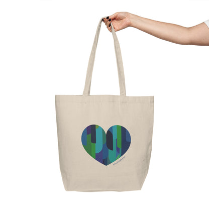 Colourful Heart Canvas Tote Bag, Eco-Friendly Shopping Bag - #HeartsInMotion