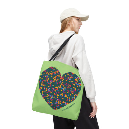 Colourful Heart Dot Tote Bag - Eco-Friendly - #HeartsInMotion