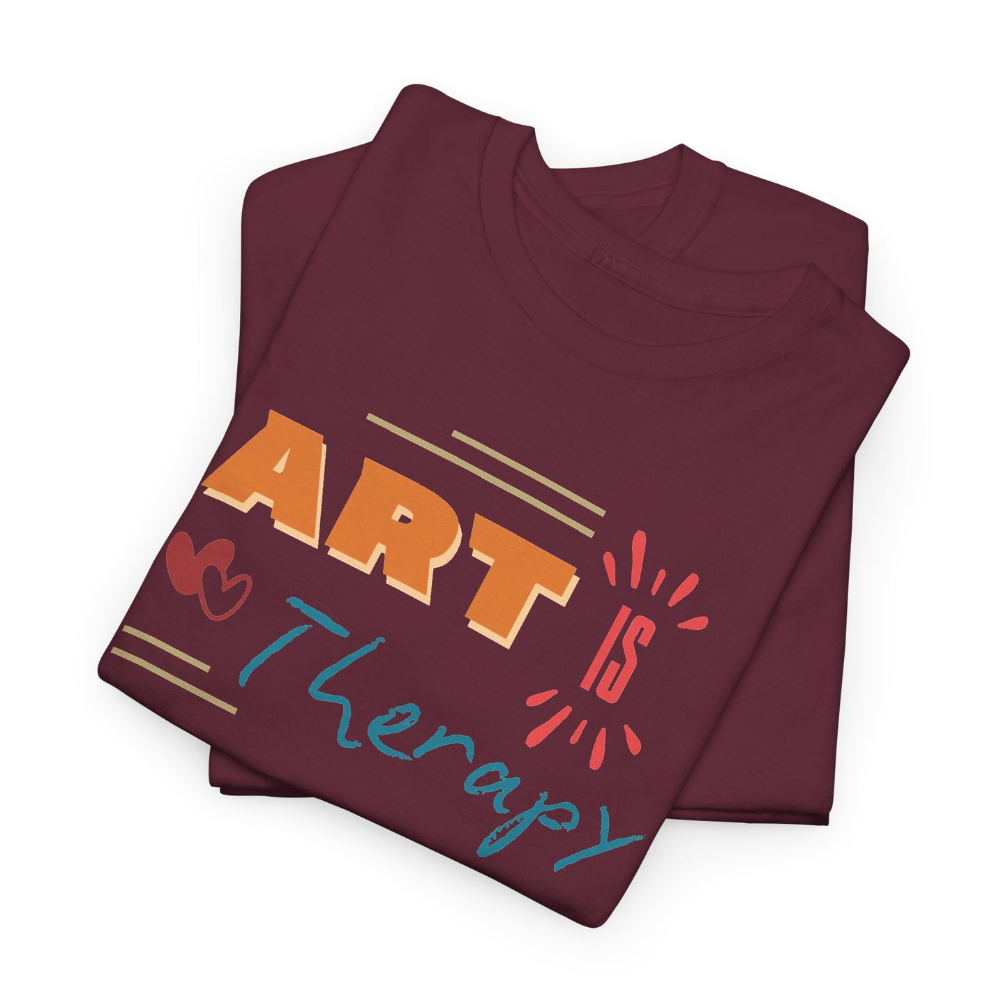 Unisex Heavy Cotton Tee - 'ART is Therapy'