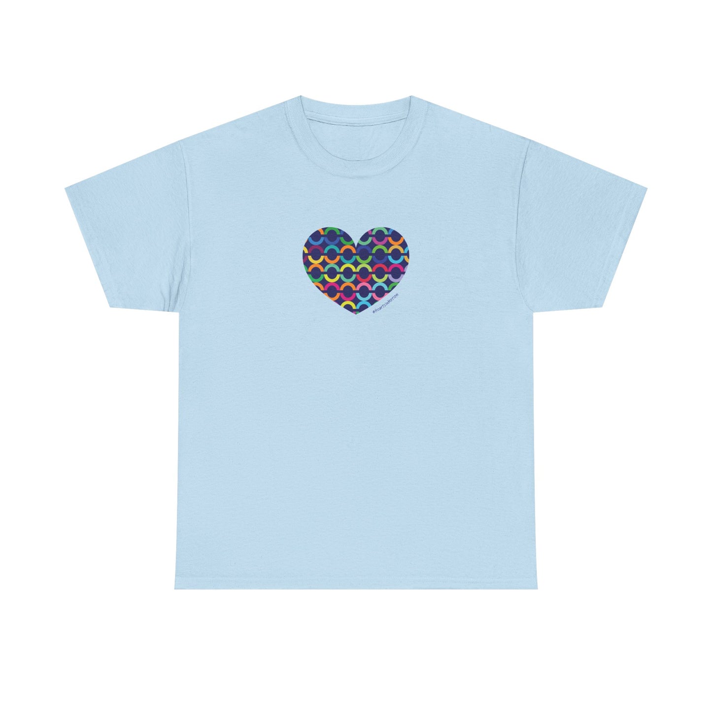 8" Rainbow Scales Heart Tee - #HeartsInMotion
