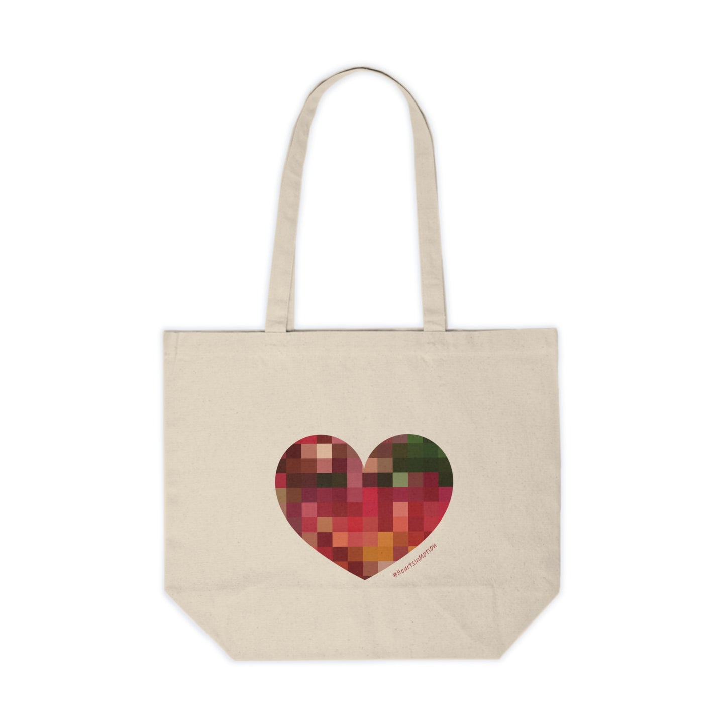 Heart Pattern Canvas Shopping Tote - Eco-Friendly Bag - #HeartsInMotion