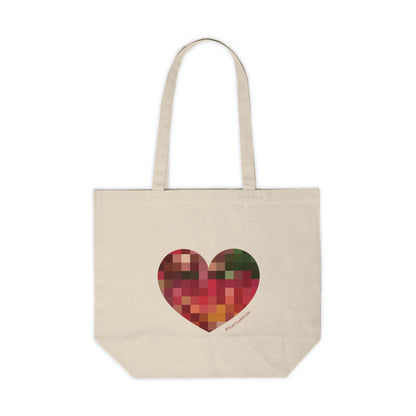 Heart Pattern Canvas Shopping Tote - Eco-Friendly Bag - #HeartsInMotion