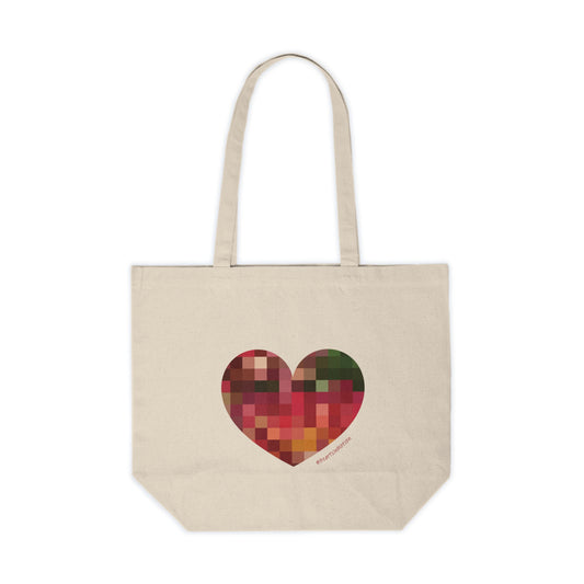 Heart Pattern Canvas Shopping Tote - Eco-Friendly Bag - #HeartsInMotion