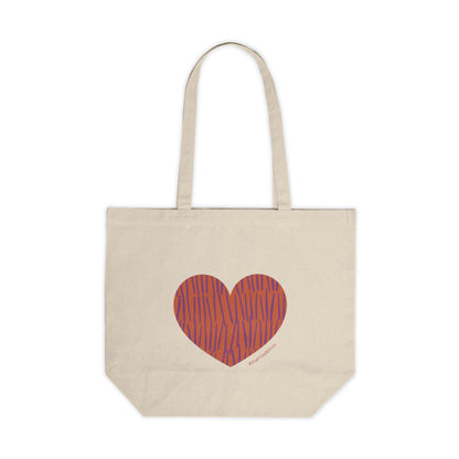 Heart Pattern Canvas Shopping Tote - Eco-Friendly - #HeartsInMotion