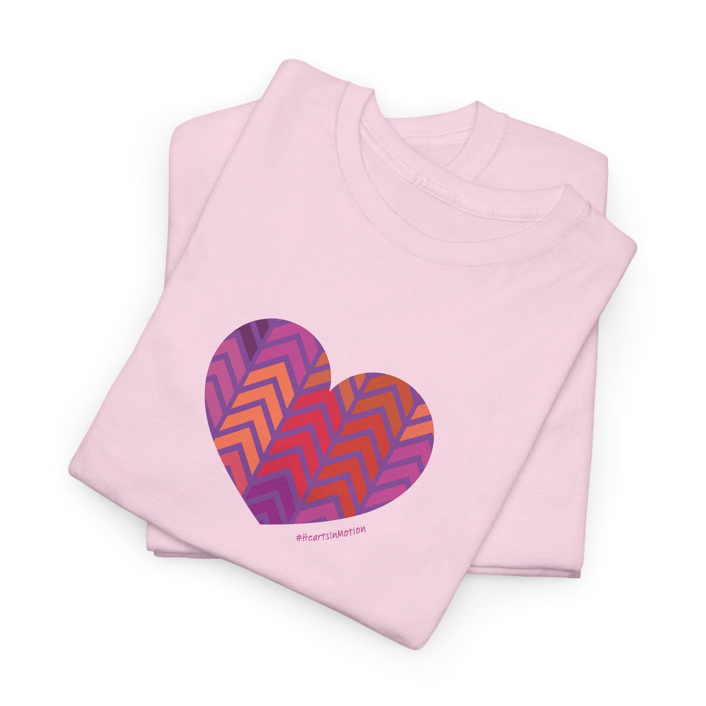 Colourful Heart Unisex Heavy Cotton Tee - Vibrant Casual Wear for Everyday Love