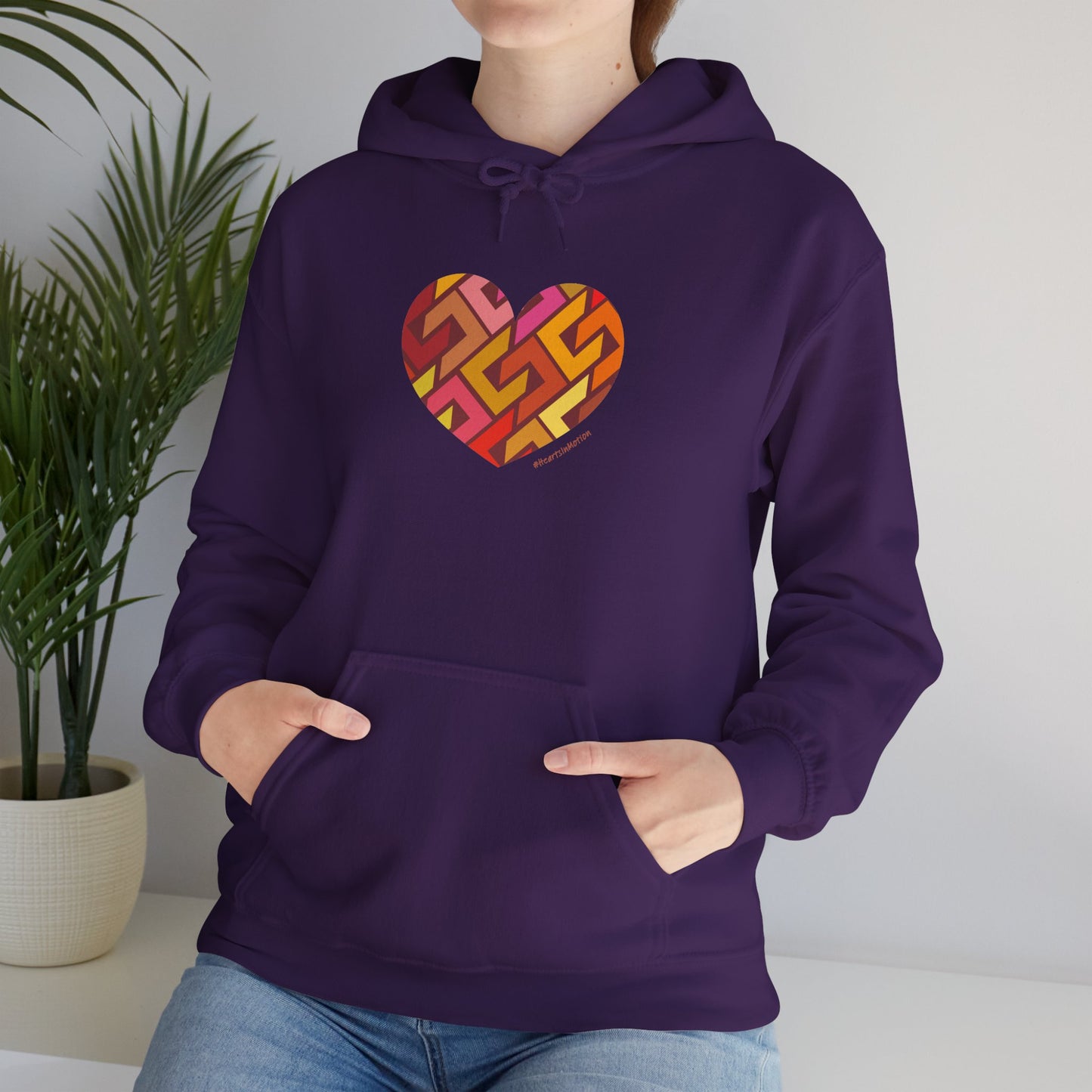 Colourful Heart Hoodie, Cozy Sweatshirt - #HeartsInMotion