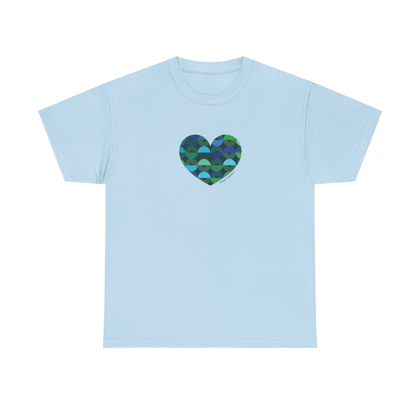 Heart Pattern Unisex Heavy Cotton Tee - #HeartsInMotion