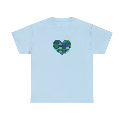Heart Pattern Unisex Heavy Cotton Tee - #HeartsInMotion